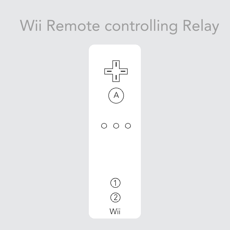 Wii remote controlling a relay